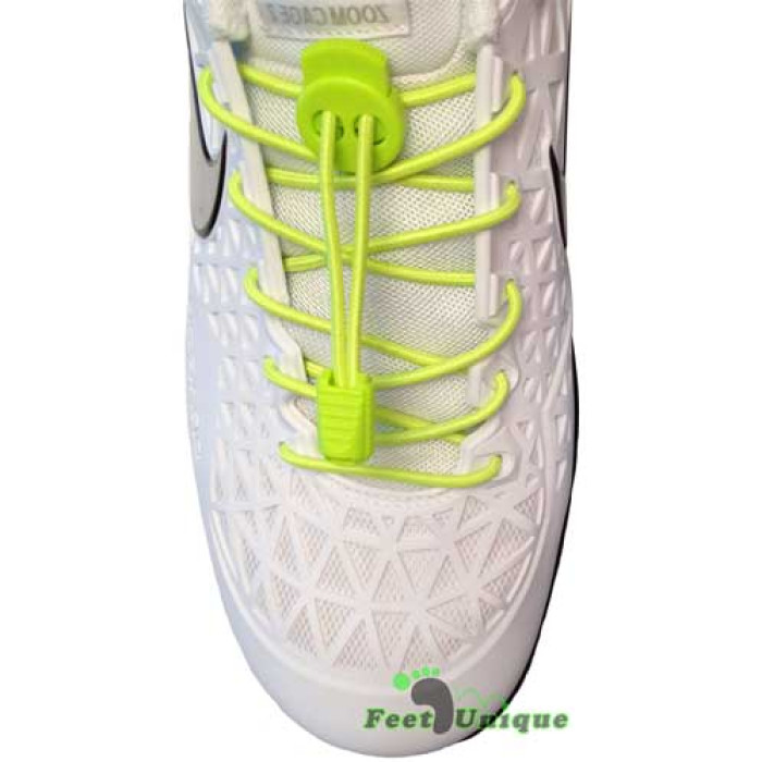 Elastic lock neon yellow shoelaces