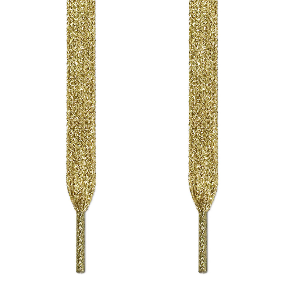 Flat Gold Shoelaces ← Glitter laces 