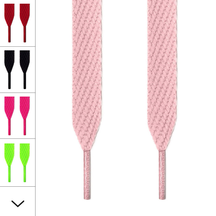 Extra wide pink shoelaces