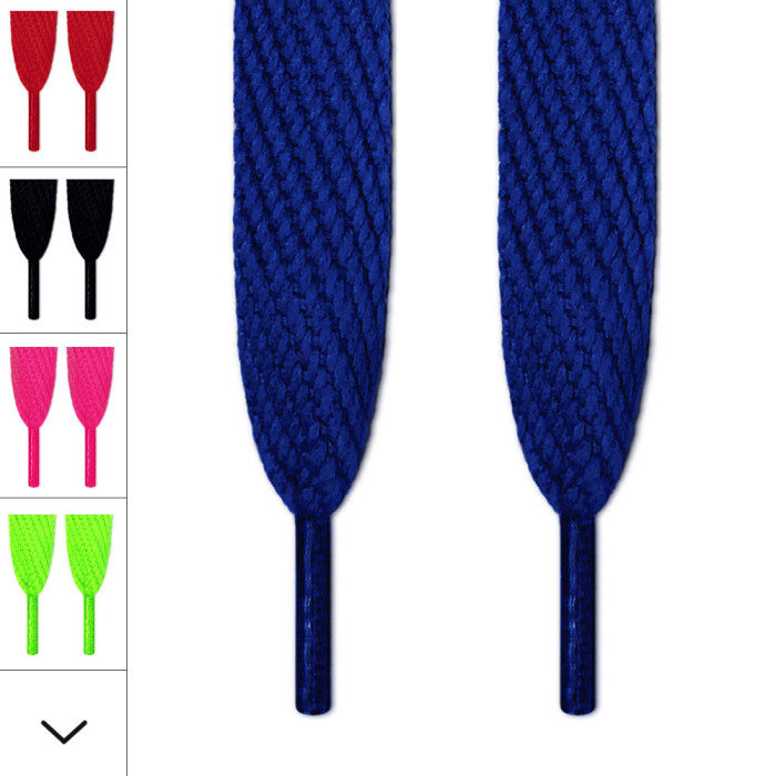 Super wide blue shoelaces