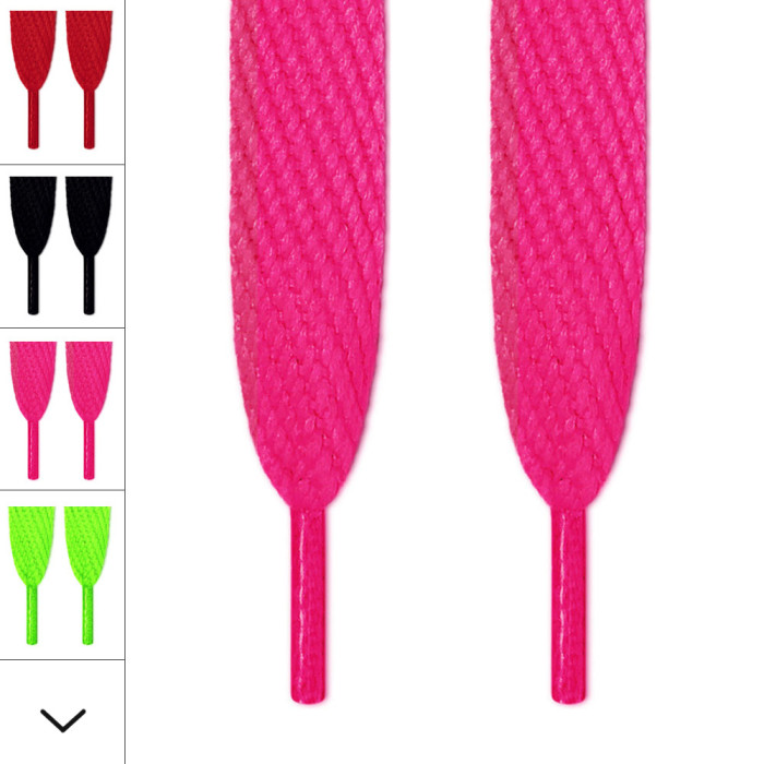 Super wide hot pink shoelaces