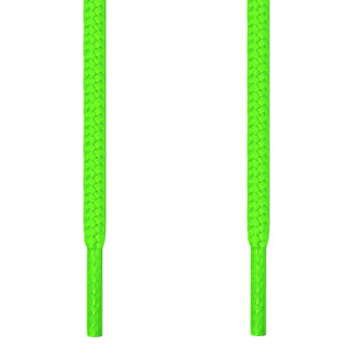 Round neon green shoelaces