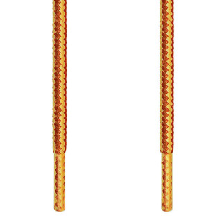 Round brown and yellow shoelaces