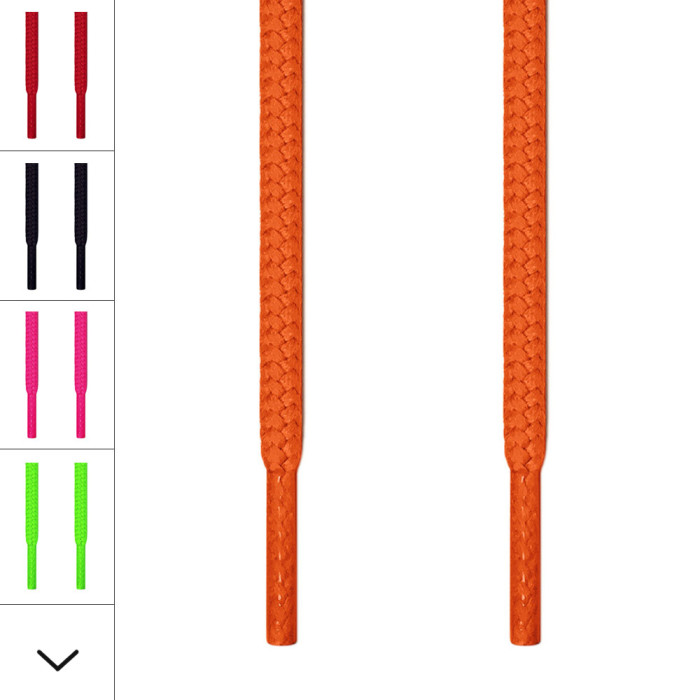 Round orange shoelaces