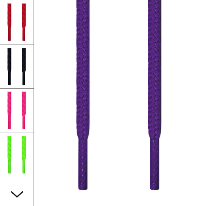 Round purple shoelaces