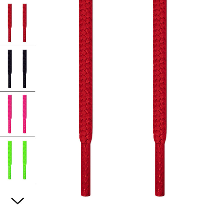 Round red shoelaces