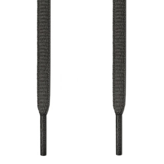 Oval dark grey shoelaces