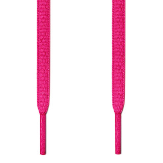 Oval hot pink shoelaces