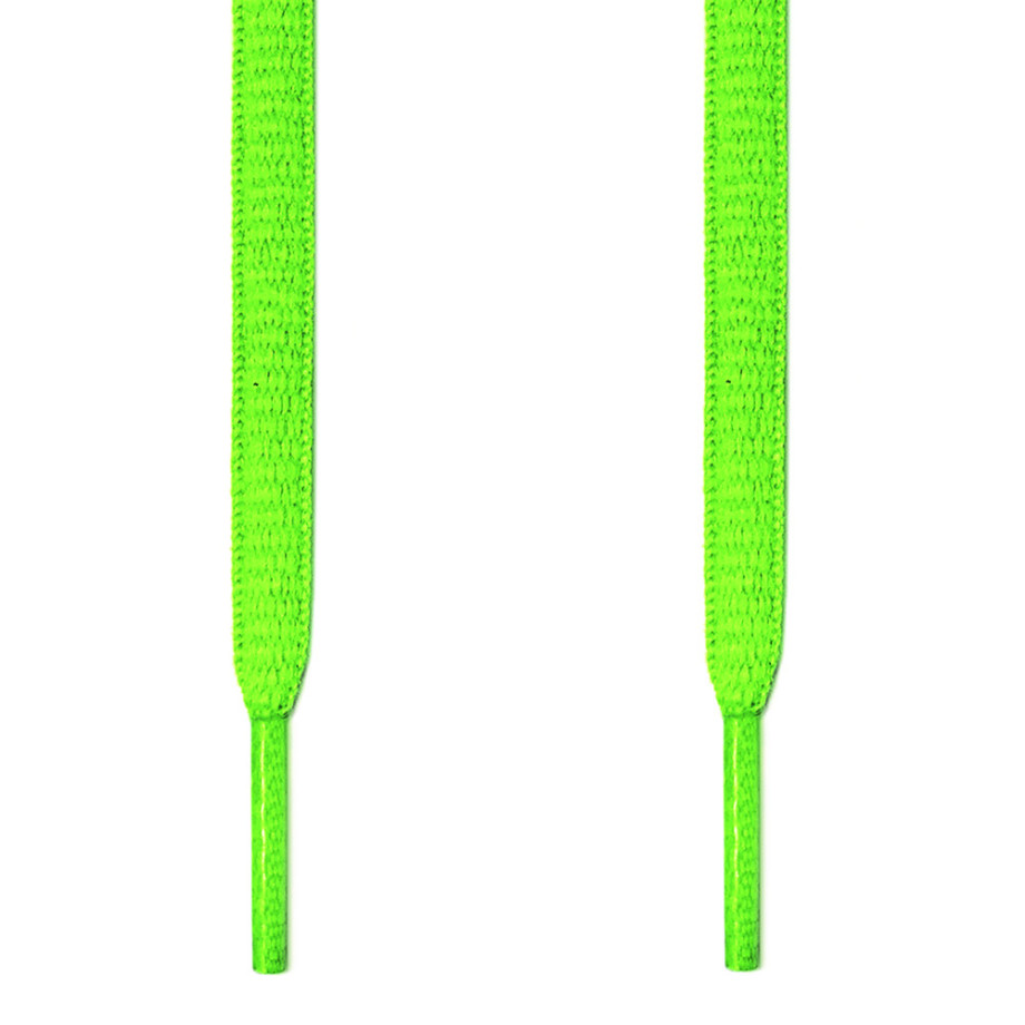 Neon green on sale oval shoelaces