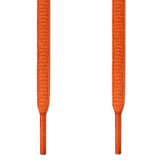 Oval orange shoelaces