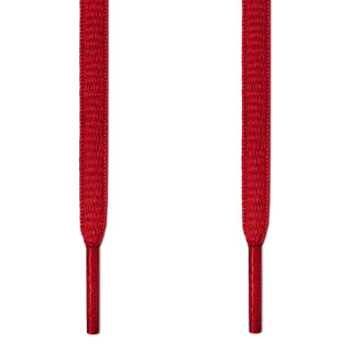 Oval red shoelaces