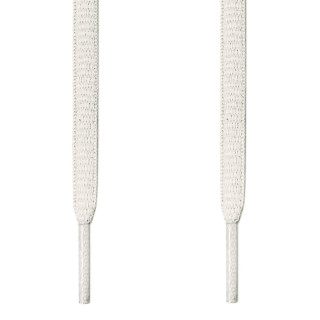 Oval white shoelaces