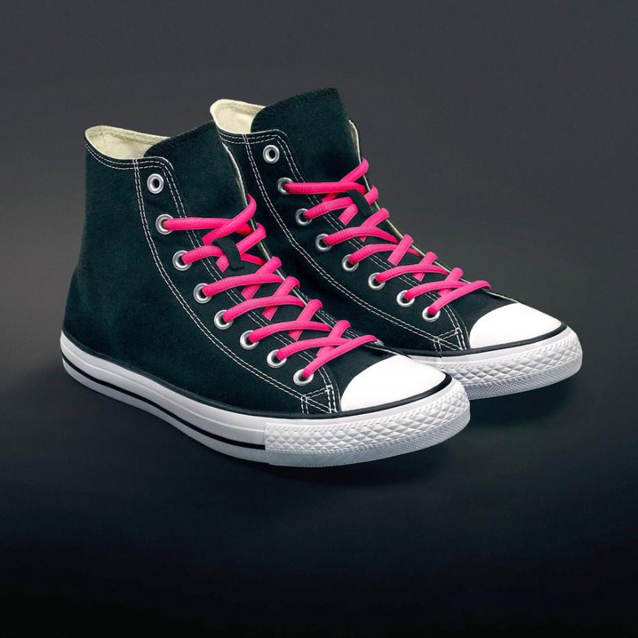 Neon pink shoelaces sale