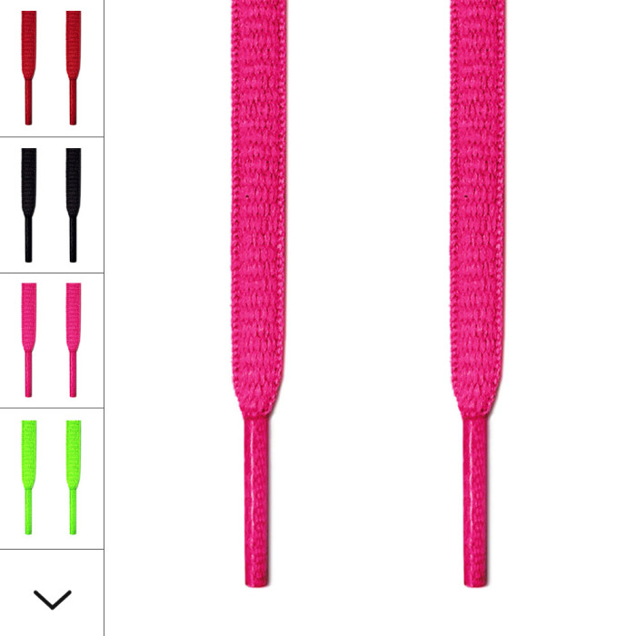 Oval hot pink shoelaces