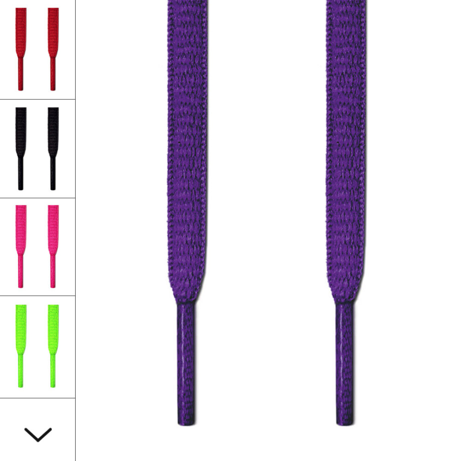 Purple Oval Shoelaces Ideal for running shoes. Get a pair here