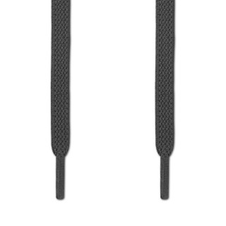 Elastic flat dark grey shoelaces (no tie)