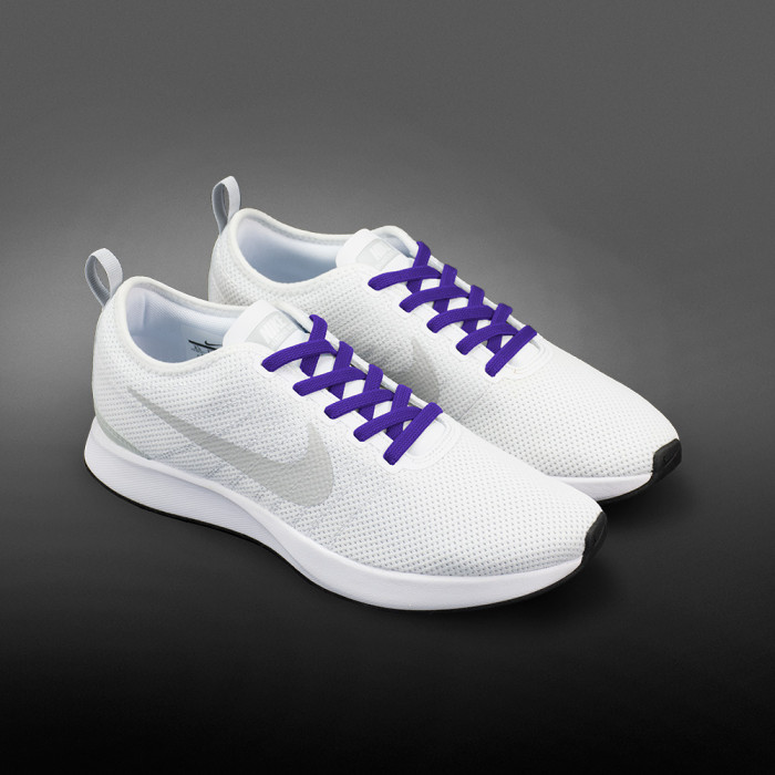 Elastic flat purple shoelaces (no tie)