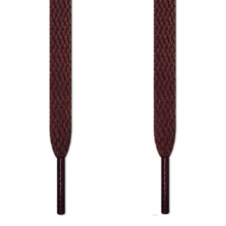 Flat dark brown shoelaces