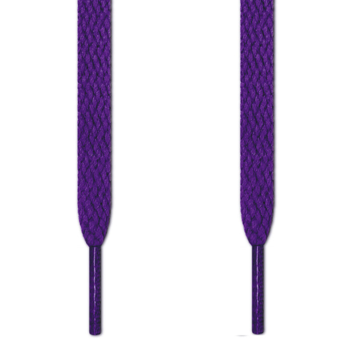 Flat purple shoelaces