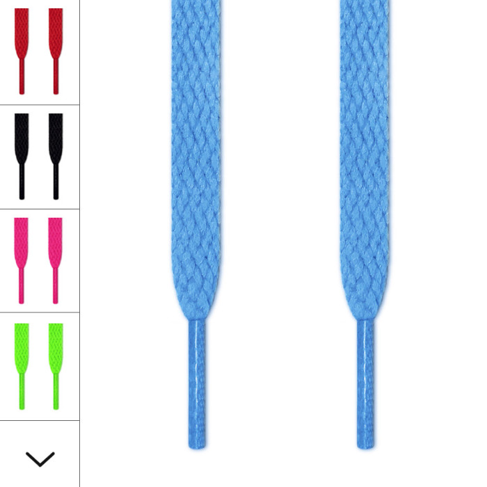 Flat light blue shoelaces