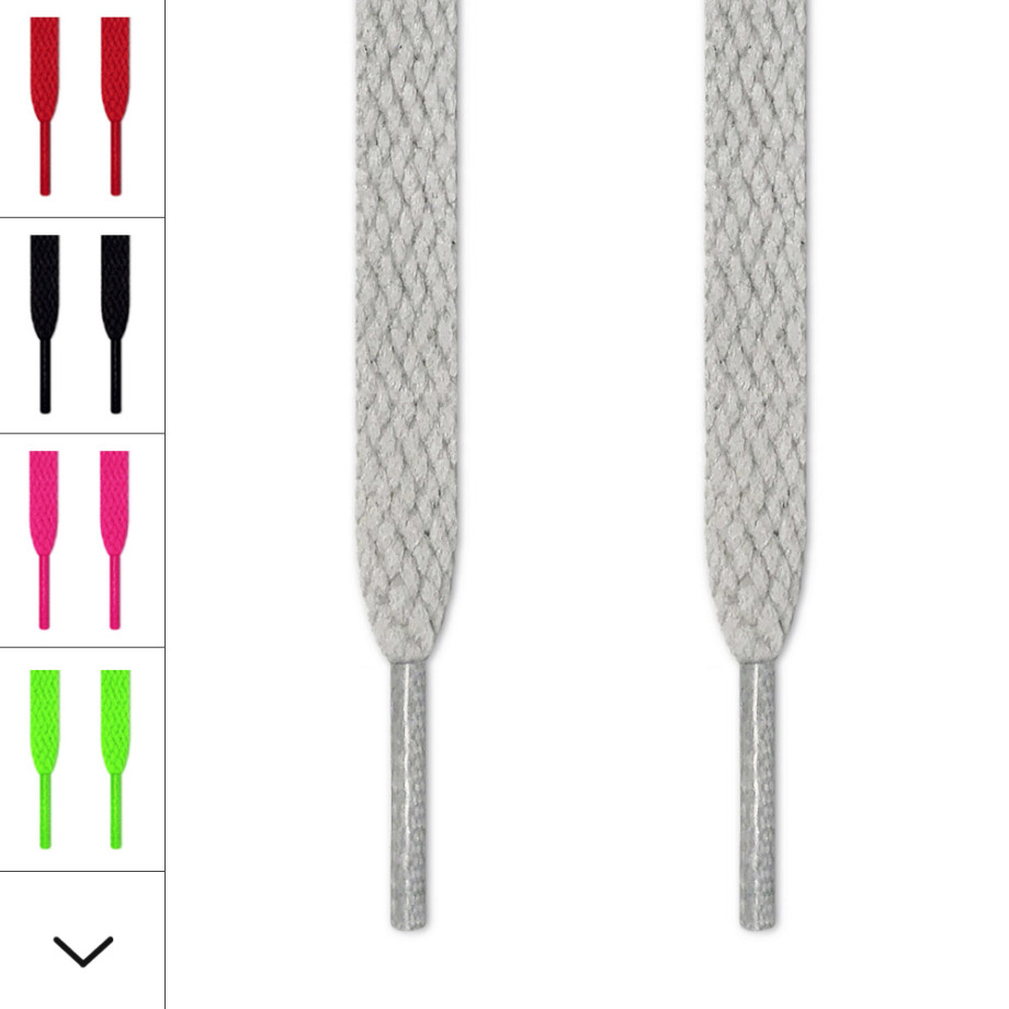 Flat Light Grey Shoelaces Great laces for all types of shoes