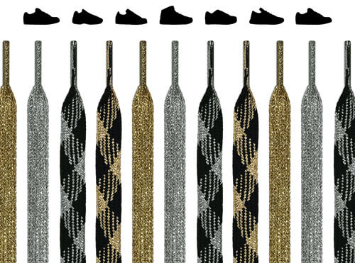 Gold & Silver Shoelaces